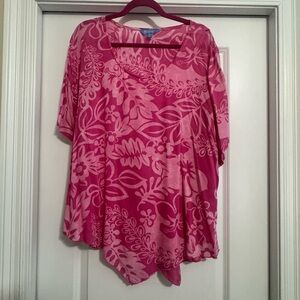 Blue Ginger Pink Floral Women's Blouse